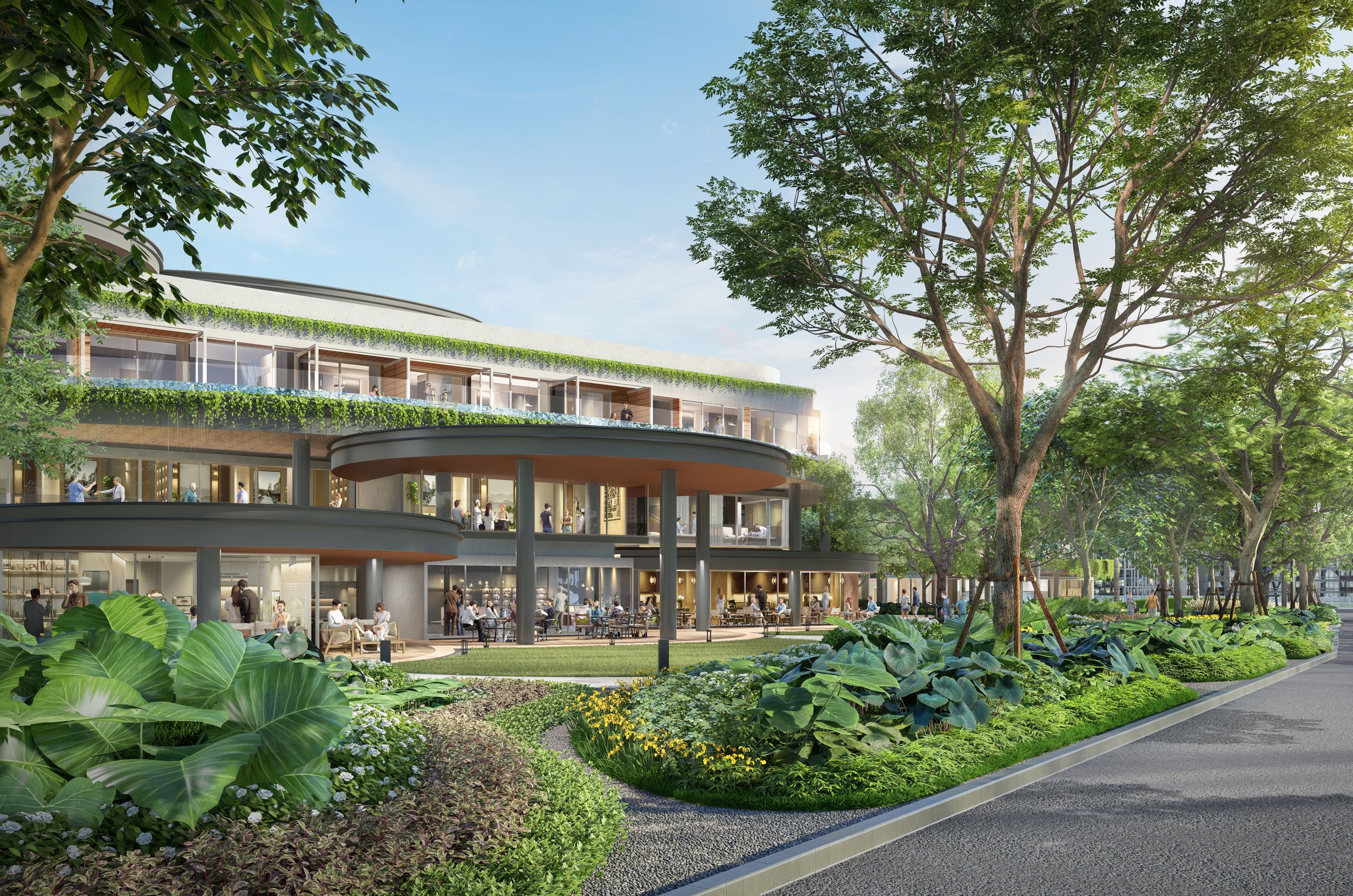 One MontAzure garden promenade render